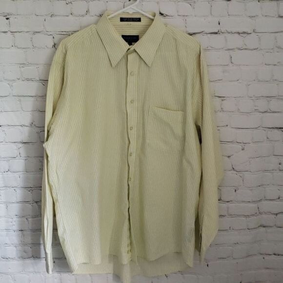 Oscar de la Renta Other - Vintage Oscar de La Renta Menswear Yellow Striped Shirt